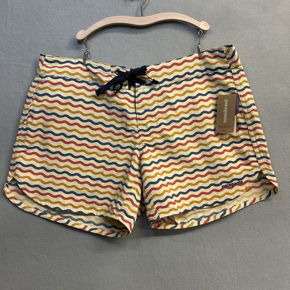 Patagonia Wavefarer 5" Boardshorts Oyster White Summer Beach Woman’s Size 8 NEW